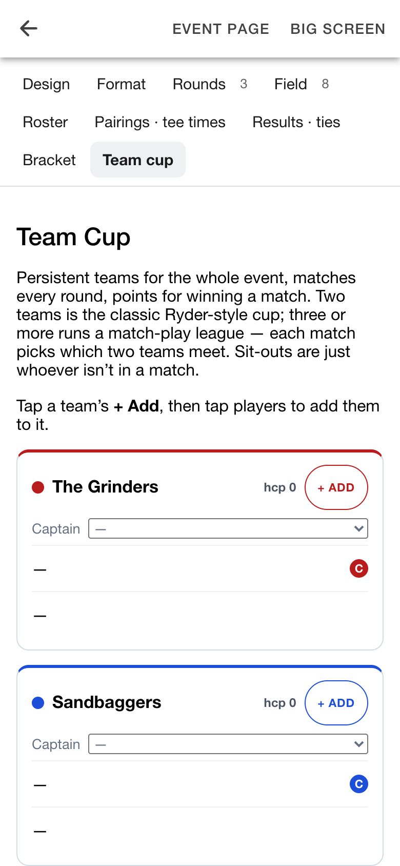 Run your own Ryder Cup — Draft the teams & name the captains